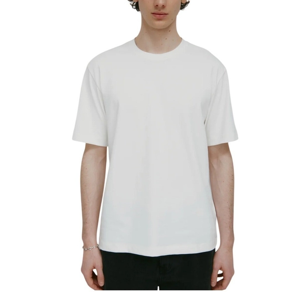 KOTN NWOT 100% Egyptian Cotton Midweight Short Sleeve White Crew T-Shirt‎ XS